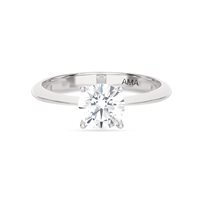 Ring Ama Woman in White Gold Diamante Lab Grown
